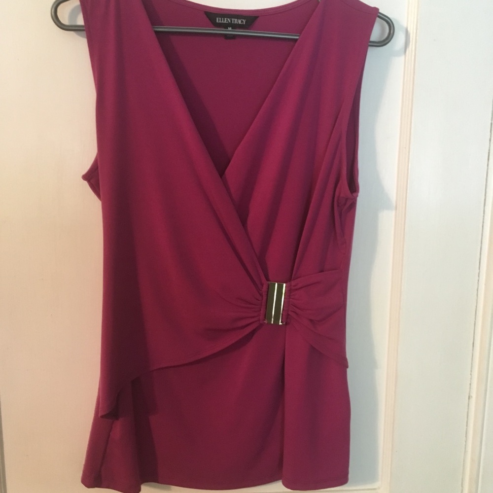Ellen Tracy Fushia Top